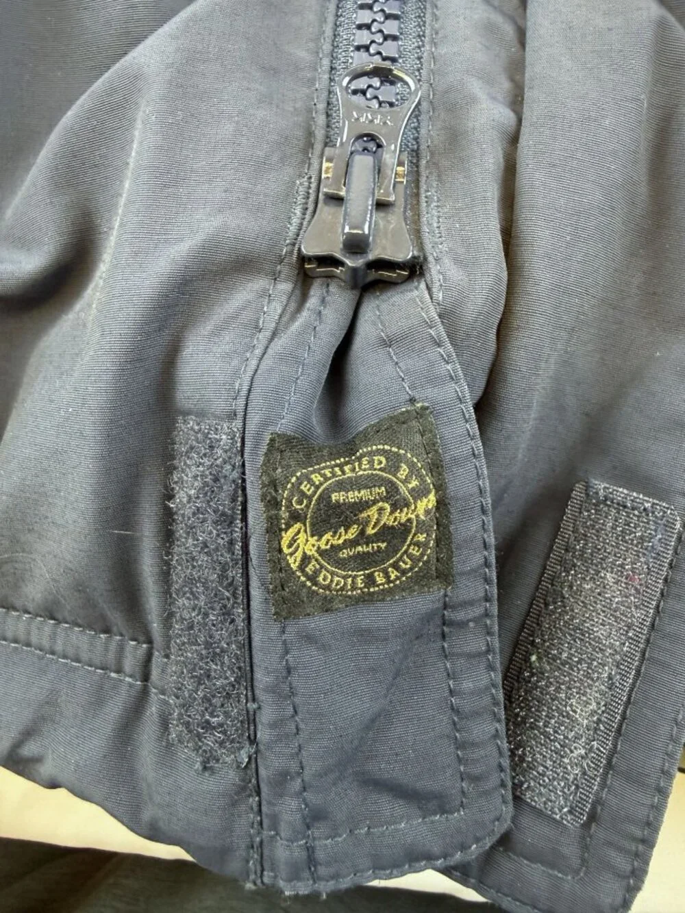 Eddie Bauer Goose Down Parka Jacket Winter Coat Navy Mens XL - Picture 8 of 14